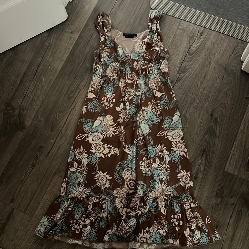 Bcbg floral ruffle dress
